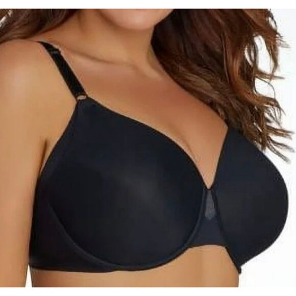 Olga No Side Effects Underwire Contour Bra GB0561A Rich Black Size 40DD New - Picture 2 of 7